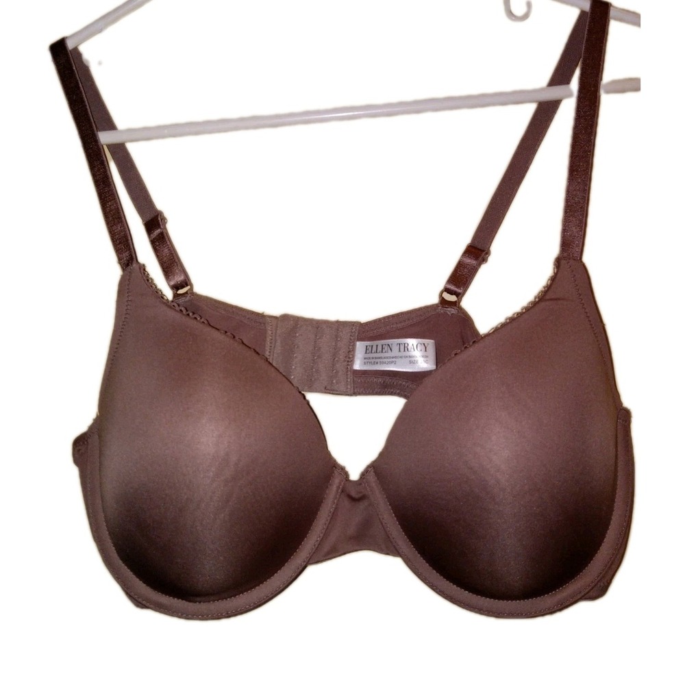 ELLEN TRACY Sz 38C LATTE T-SHIRT BRA 59420P2 padded underwire‎ feminine